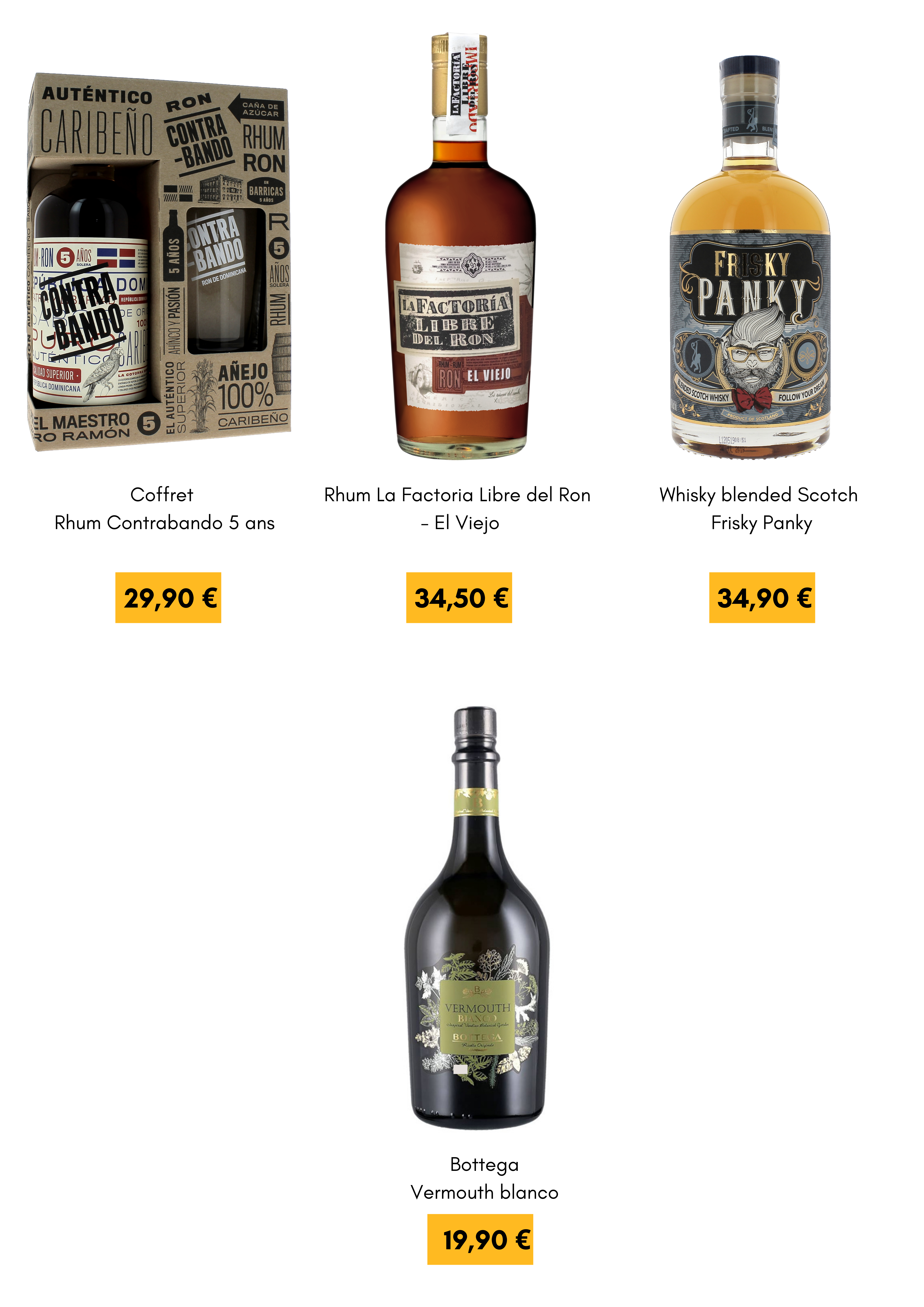 sélection de vins, champagnes et spiritueux en promotion