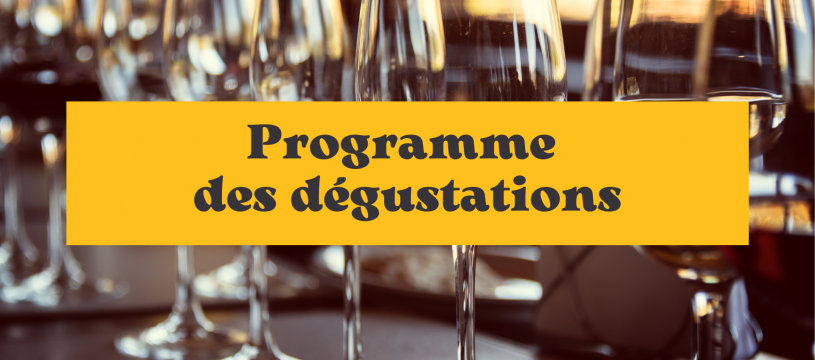 Programme des dégustations
