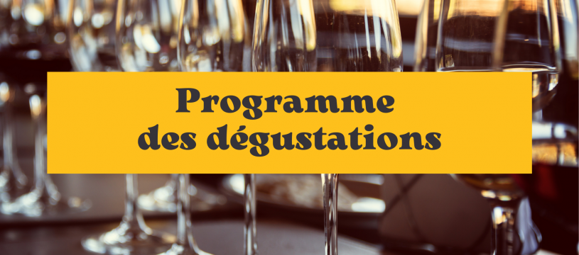 Programme des dégustations 